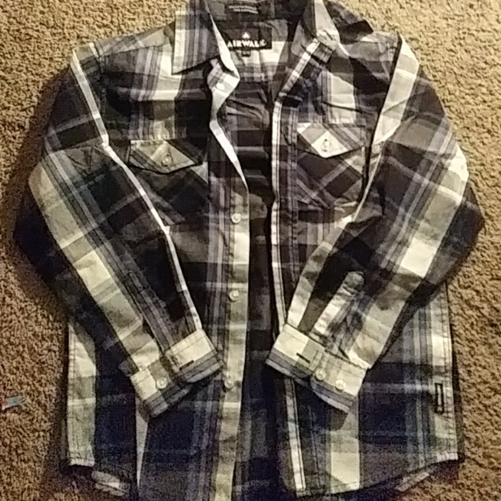 🎆Flannel button-up (young boy)